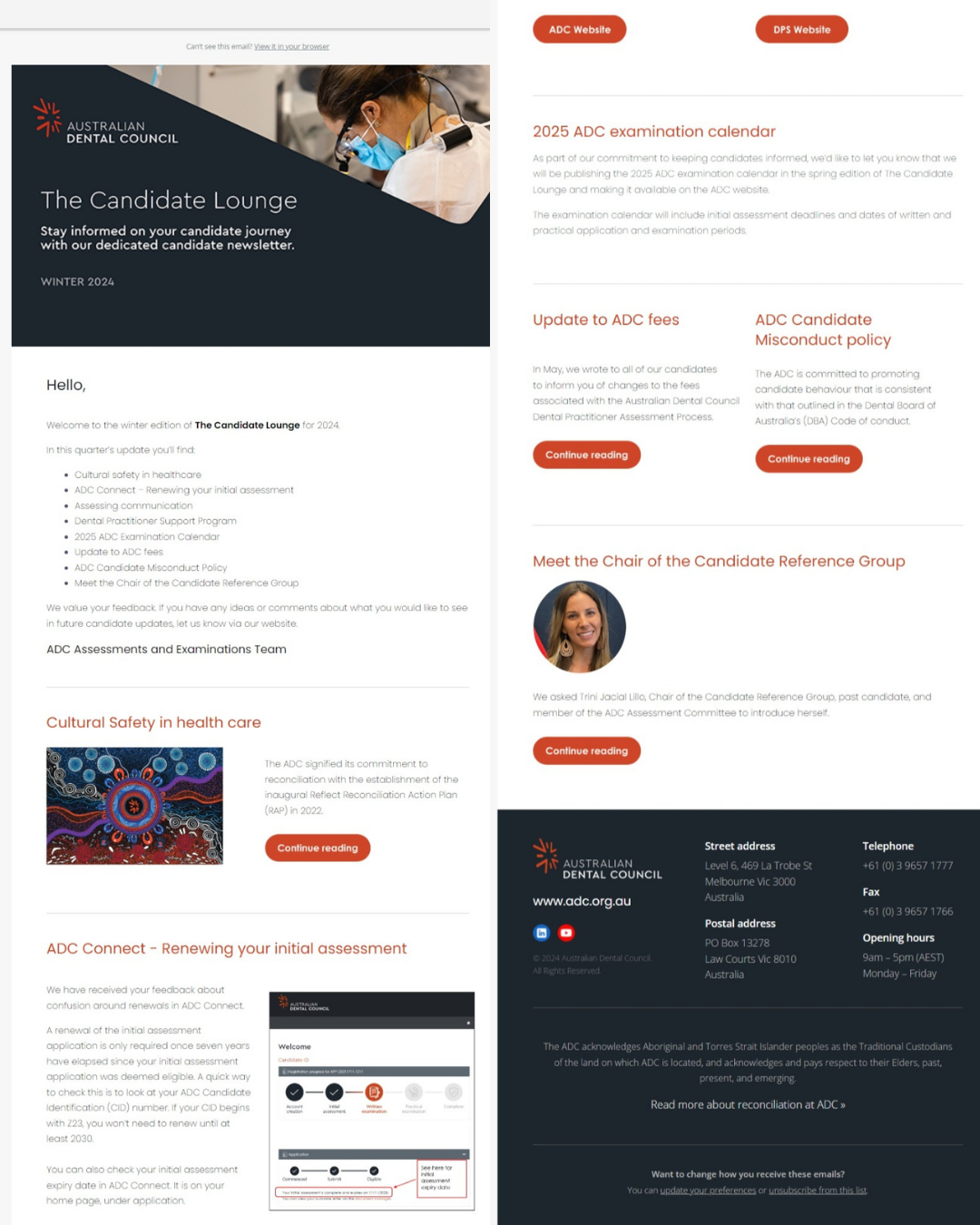 ADC newsletter — second issue, refreshed layout with imagery and clearer hierarchy.